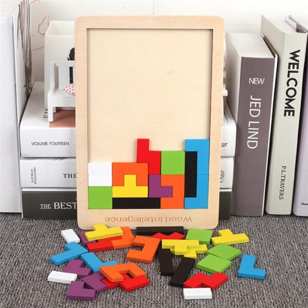 Wooden 3D Tetris Puzzle - Image 6