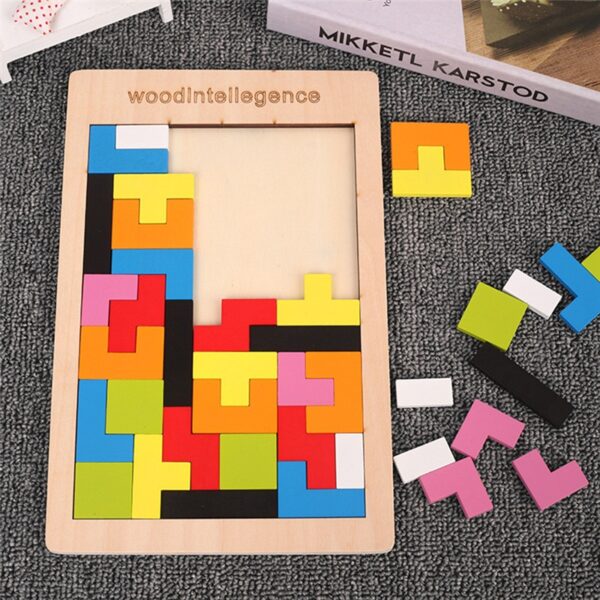 Wooden 3D Tetris Puzzle - Image 3