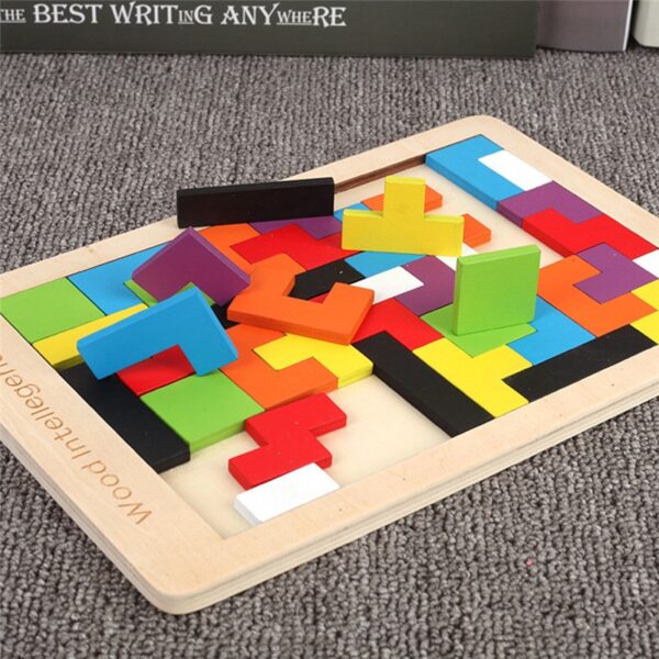 Wooden 3D Tetris Puzzle - Image 5