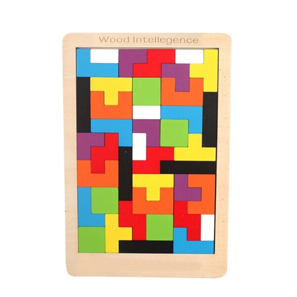 Wooden 3D Tetris Puzzle - Image 4