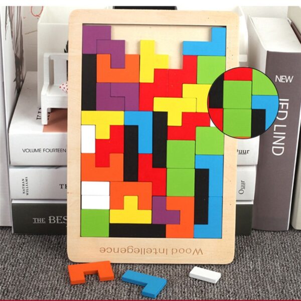 Wooden 3D Tetris Puzzle - Image 7