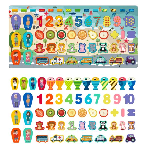 Montessori Educational Wooden Busy Board   - Image 42