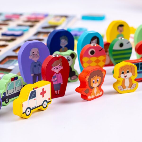 Montessori Educational Wooden Busy Board   - Image 45