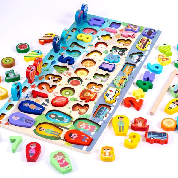 Montessori Educational Wooden Busy Board   - Image 46