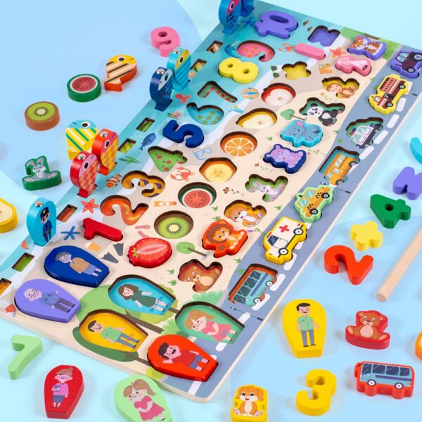 Montessori Educational Wooden Busy Board   - Image 39