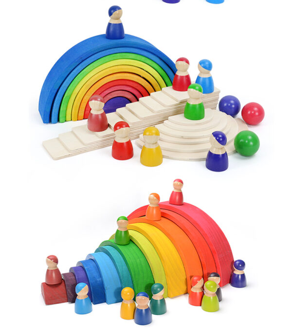 Montessori Large Wooden Stacking & Nesting Toys - Image 7