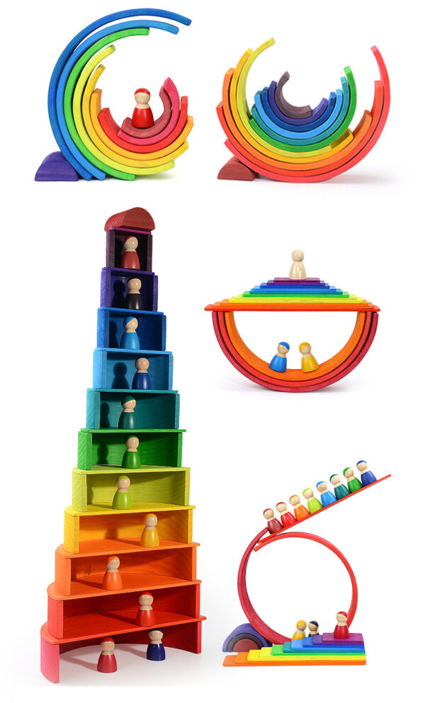 Montessori Large Wooden Stacking & Nesting Toys - Image 13