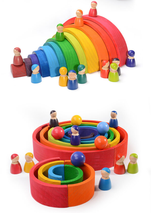 Montessori Large Wooden Stacking & Nesting Toys - Image 9